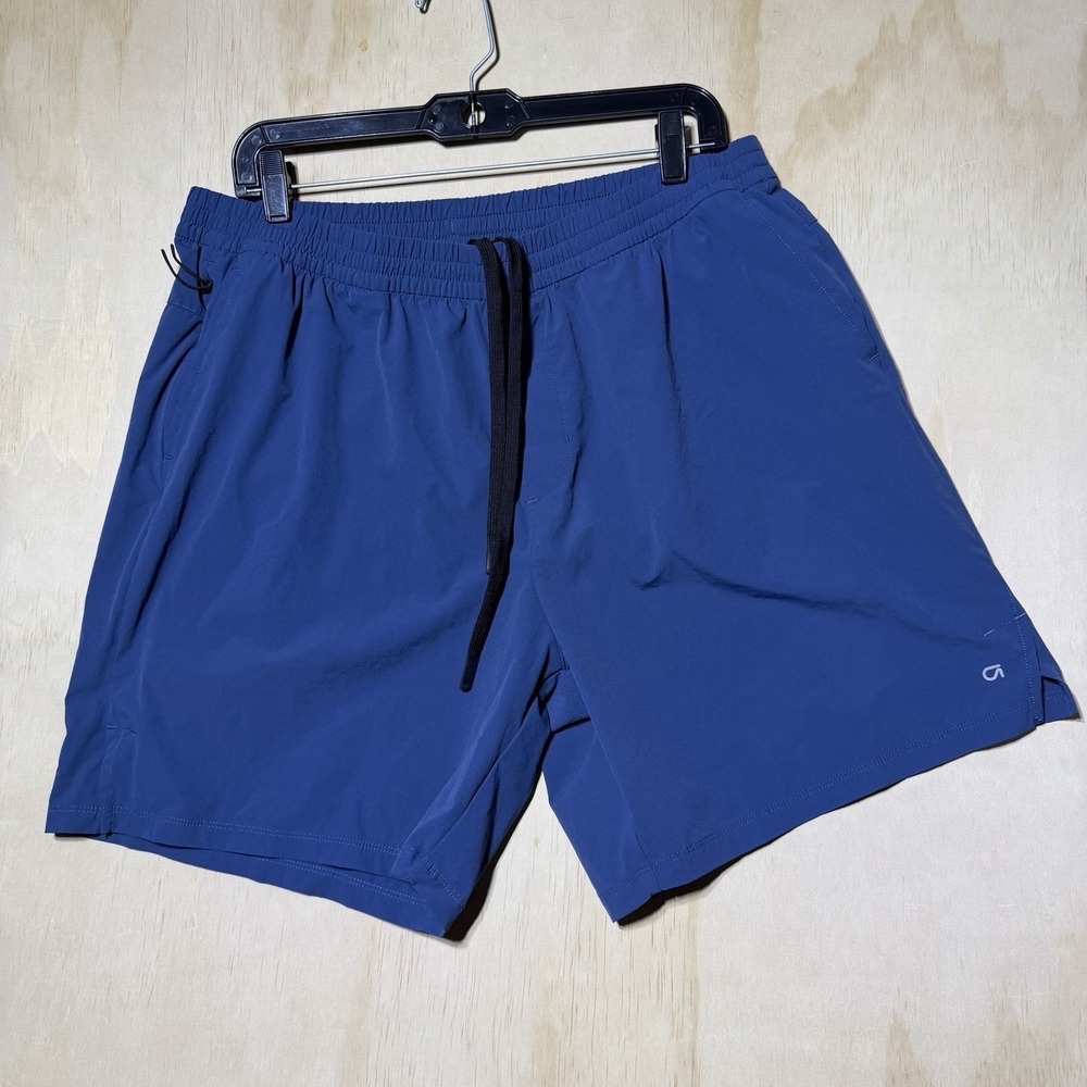 GapFit Mens XL Blue Athletic Shorts Running Training Gym Drawstring 7 Inseam